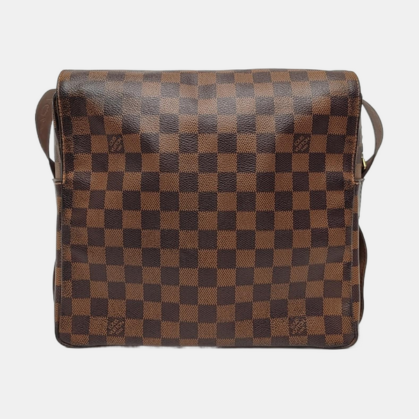 NAVIGLIO Damier Ebene Coated Canvas Brown