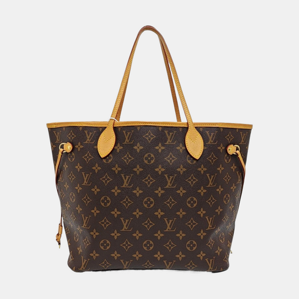 NEVERFULL MM Monogram Coated Canvas Brown