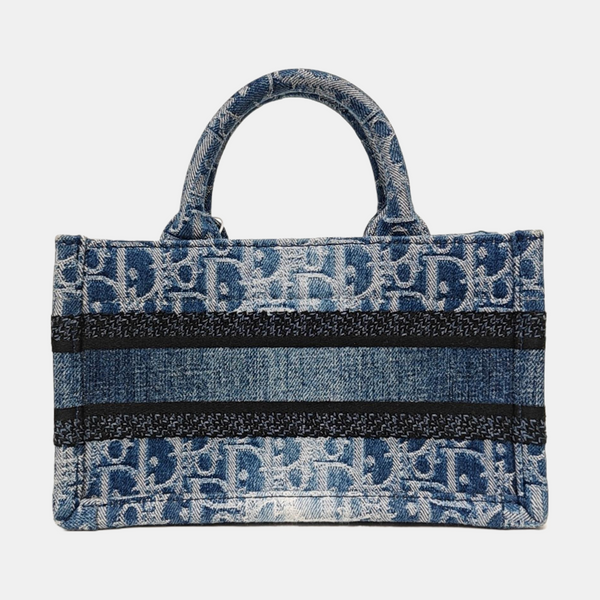 Book Tote Mini Oblique Denim Blue