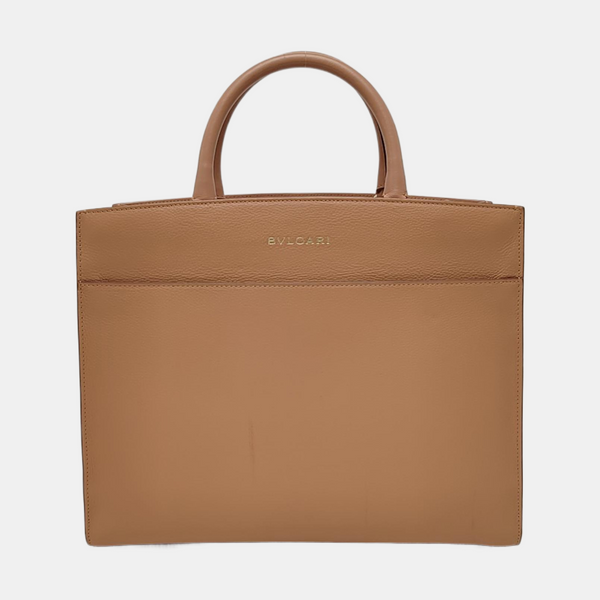 BVLGARI Medium Calfskin Brown