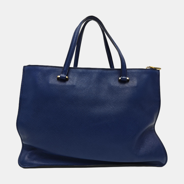 Galleria Large Saffiano Calfskin Blue