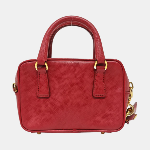 Saffiano Calfskin Shoulder Bag Red
