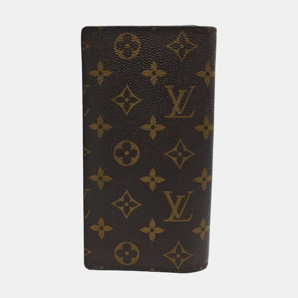 BRAZZA Monogram Coated Canvas Brown Wallet