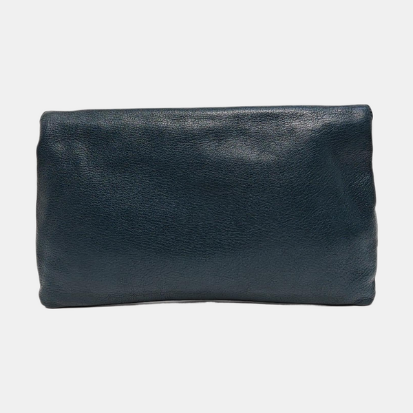 Authenticated pre-owned Classic Metallic Edge City Calfskin Blue - Clutch at Looply