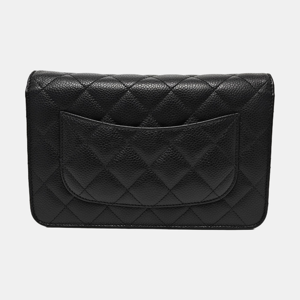 WOC Quilted Grained Calfskin Black