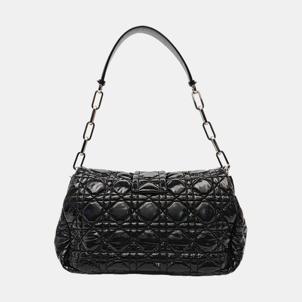 New Lock Cannage Patent Leather Black