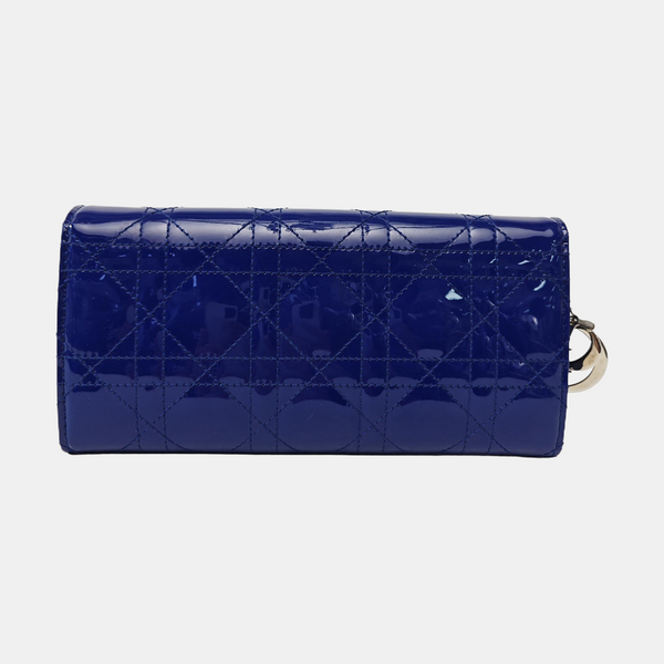 Lady Dior Small Cannage Patent Leather Blue