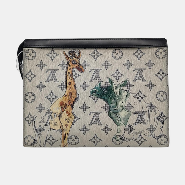 Pochette Voyag MM Monogram Coated Canvas Gray