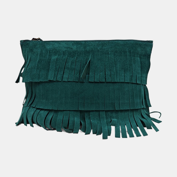 Suede Clutch Green