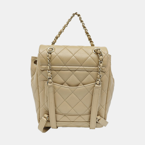 URBAN SPIRIT Quilted Grained Calfskin Beige