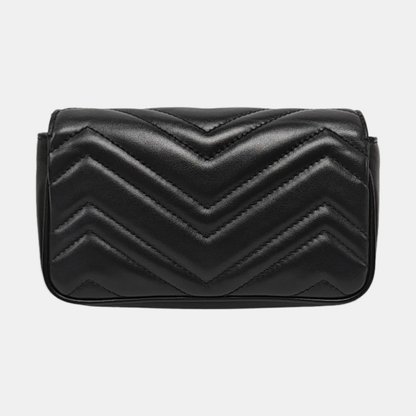 GG Marmont Mini Quilted Calfskin Black