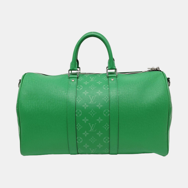 KEEPALL 45 Monogram Coated Canvas Green
