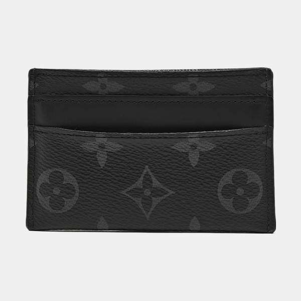 DOUBLE Monogram Coated Canvas Gray Card Holder