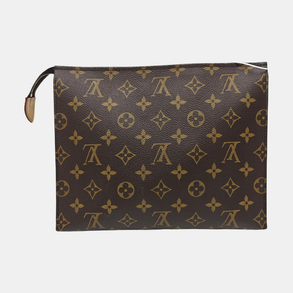 TOILET POCKET 26 Monogram Coated Canvas Brown