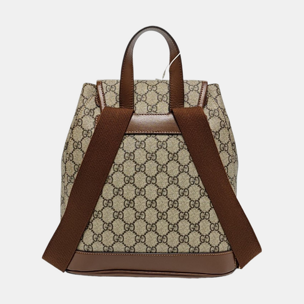 Monogram Coated Canvas Backpack Black