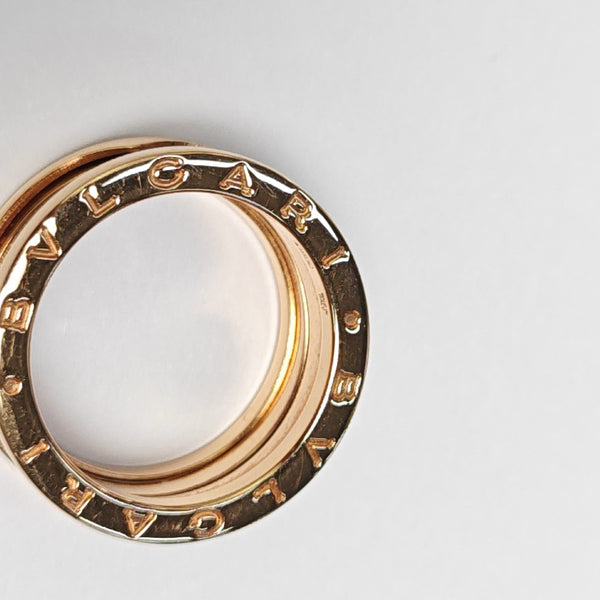 B.ZERO1 18k Rose Gold Ring EU 56