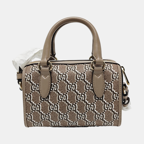 Monogram Coated Canvas Shoulder Bag Super Mini Gray