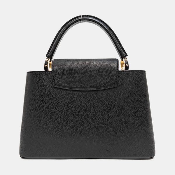 Authenticated pre-owned CAPUCINES MM Calfskin Black - Shoulder Bag at Looply