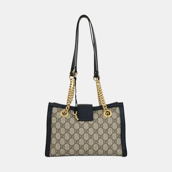 Padlock Small Monogram Coated Canvas Beige