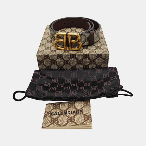 Coated Canvas Belt Brown