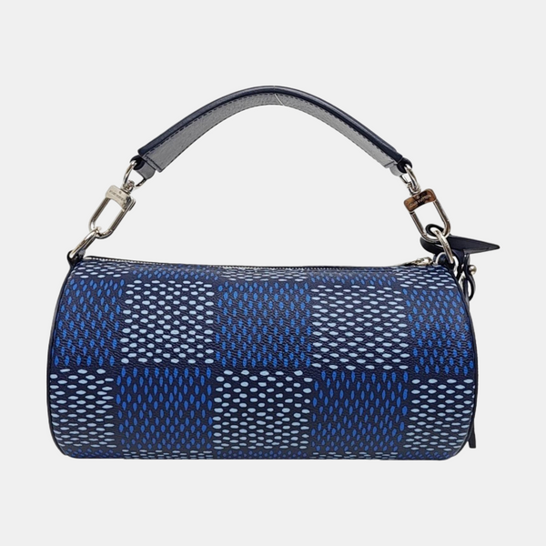 Coated Canvas Shoulder Bag PM Blue