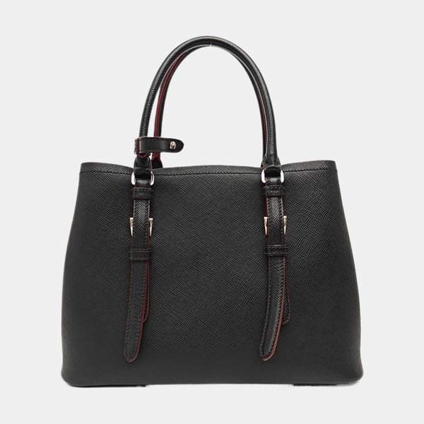 Denim Small Saffiano Calfskin Black