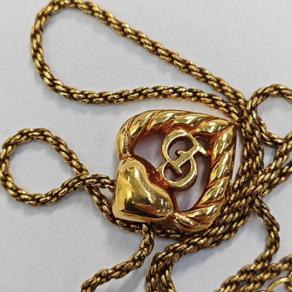 Petit CD Metal Gold Necklace
