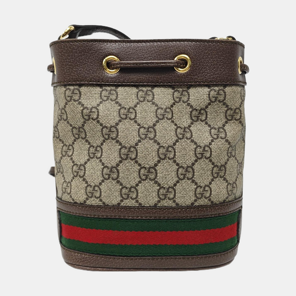 Ophidia Mini Monogram Coated Canvas Beige