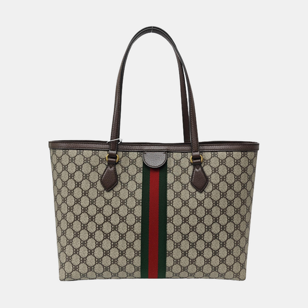Coated Canvas Tote Bag Brown