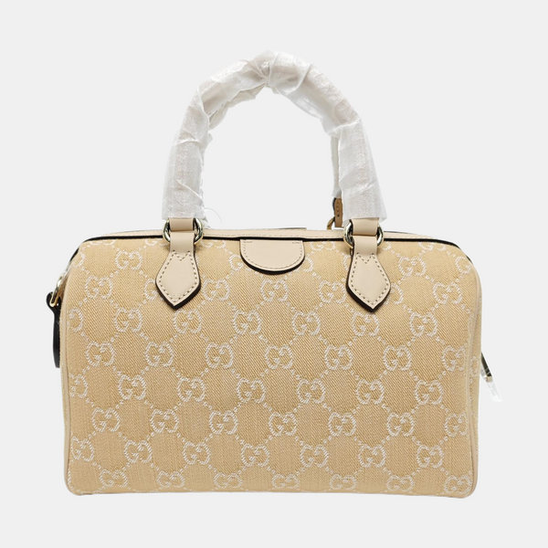 Ophidia Small Monogram Denim Beige