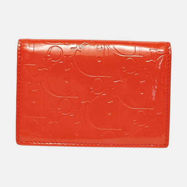 Patent Leather Card Holder Red
