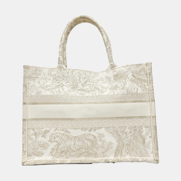 Book Tote Medium Canvas White