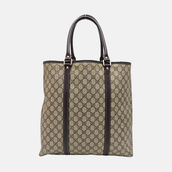 Monogram Coated Canvas Tote Bag Beige