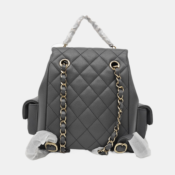 DUMA Quilted Grained Calfskin Gray