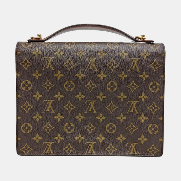 MONCEAU Monogram Coated Canvas Brown