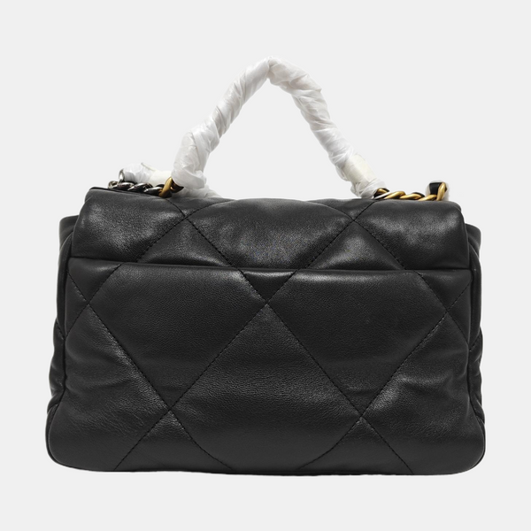 CHANEL 19 Small Quilted Lambskin Black