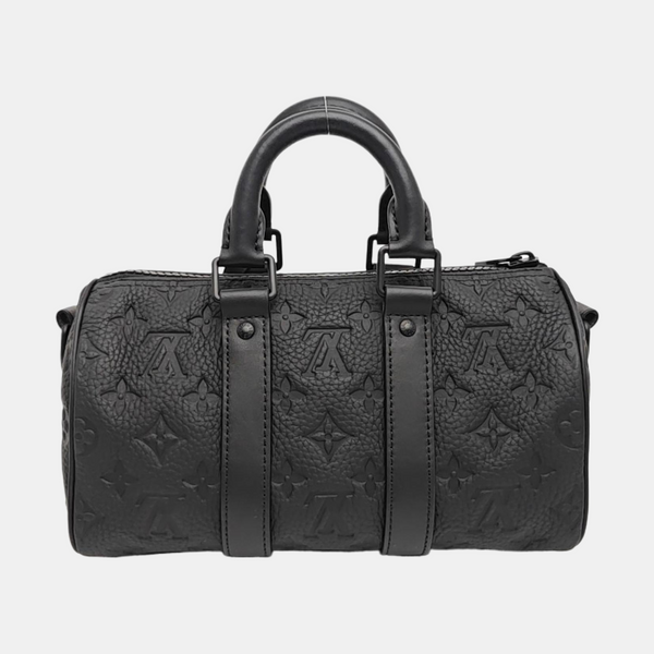 KEEPALL 25 Monogram Calfskin Black