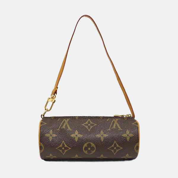 Authenticated pre-owned PAPILLON Mini Monogram Coated Canvas Brown - Top Handle Bag at Looply