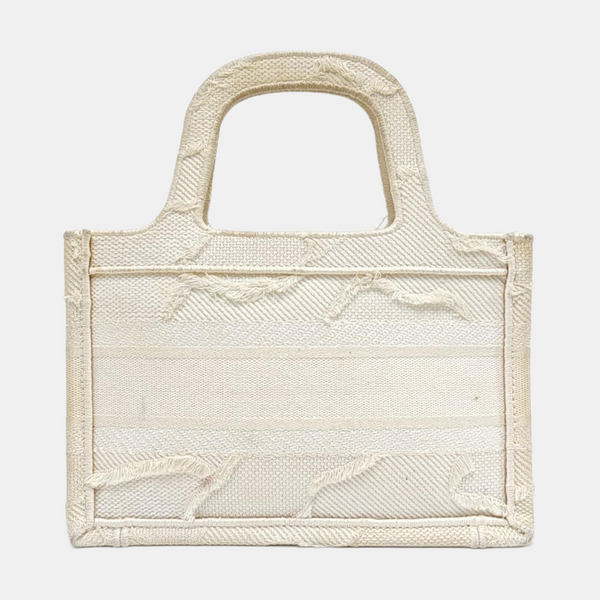 Authenticated pre-owned Book Tote Mini Canvas White - Tote Bag at Looply