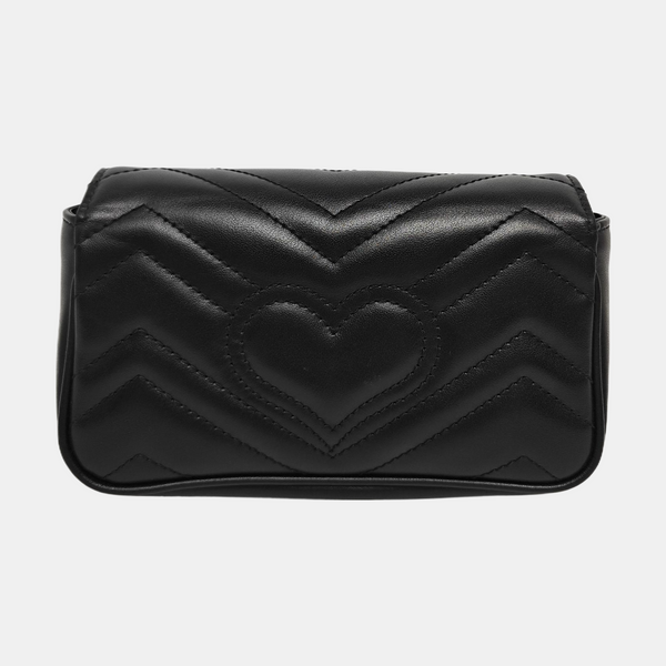 GG Marmont Mini Quilted Calfskin Black