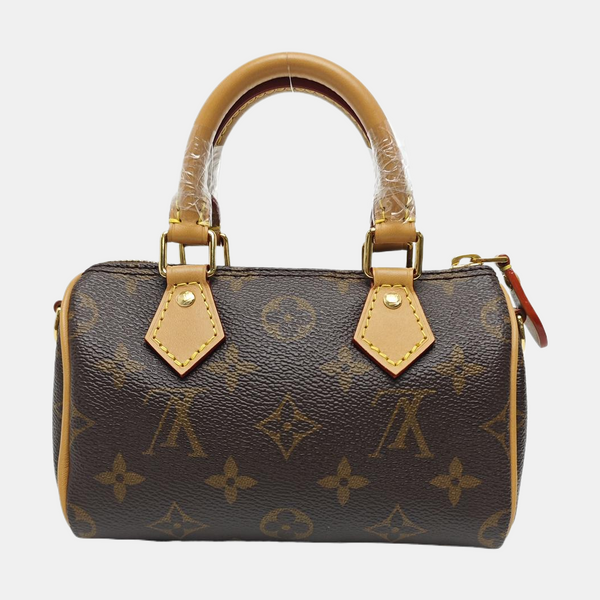 SPEEDY Nano Monogram Coated Canvas Brown
