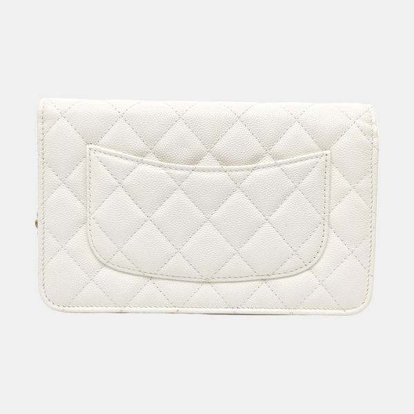 WOC Quilted Grained Calfskin White