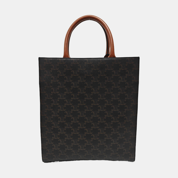 CABAS CELINE Small Coated Canvas Brown