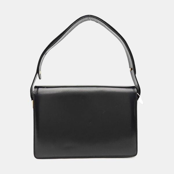 Leather Shoulder Bag Black
