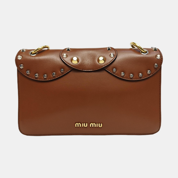 Leather Shoulder Bag Brown