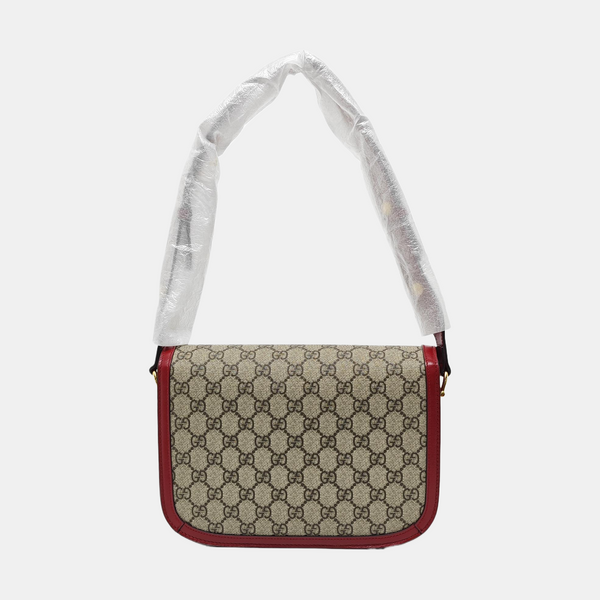 Horsebit 1955 Small Monogram Coated Canvas Beige