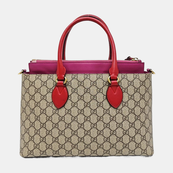 GG Blooms Monogram Coated Canvas Beige