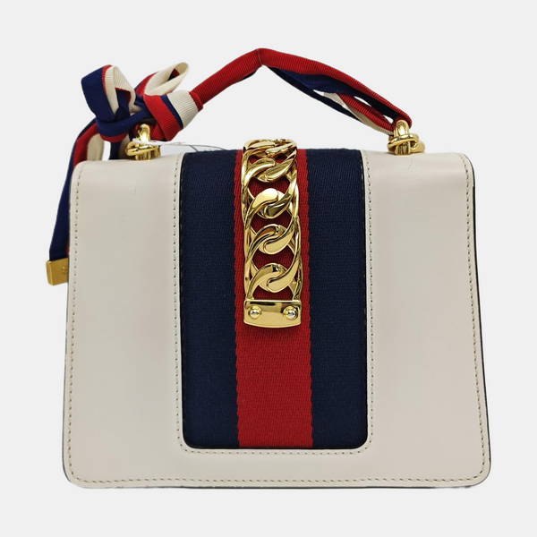 Sylvie Mini Calfskin White