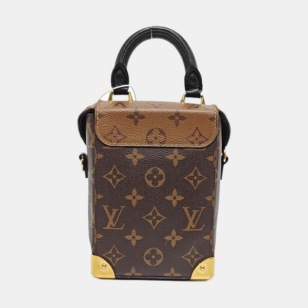 CAMERA BOX Monogram Coated Canvas Brown