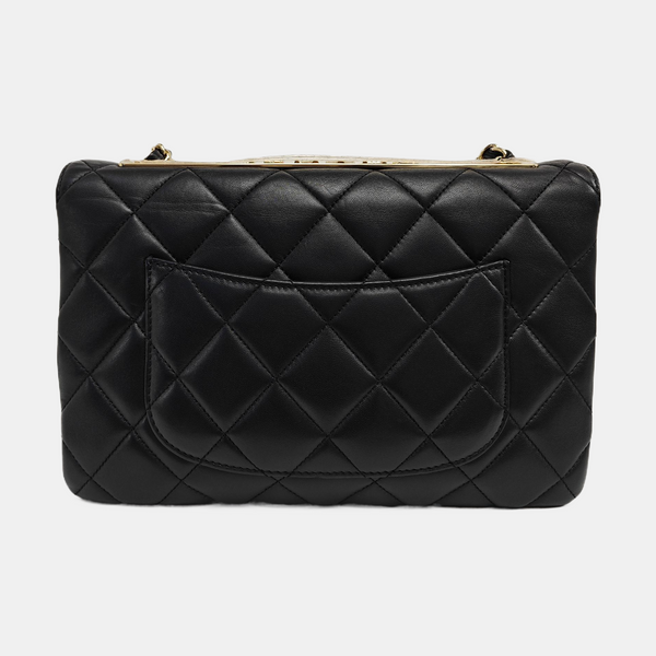 EX FLAP Quilted Lambskin Black